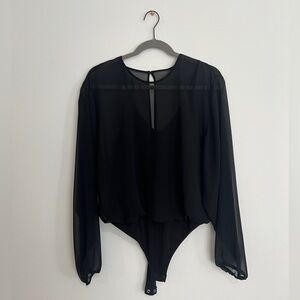 Express sheer chiffon bodysuit - size M